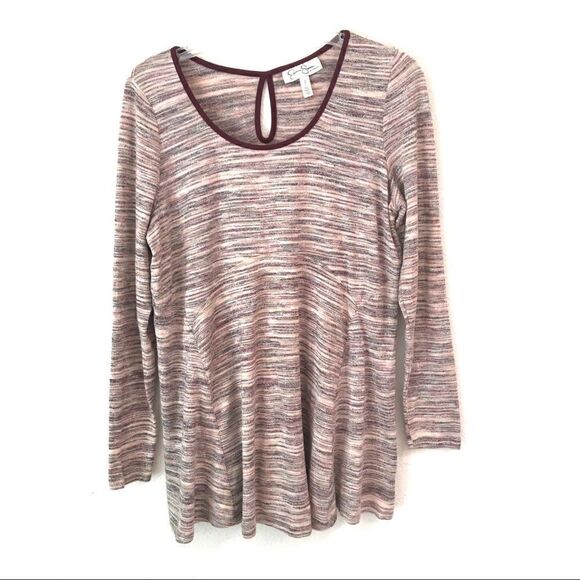Jessica Simpson striped longsleeve top L - Picture 1 of 7